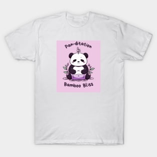 Kawaii Cute Yoga Meditating Panda T-Shirt